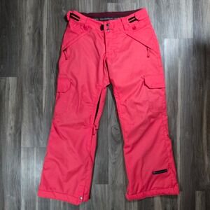 Ride Snowboards Pink Insulated Cargo Snow Pant Womens Small Hydrapel Ski Trouser